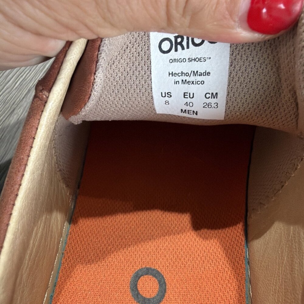 Origo Men’s Everyday Barefoot Minimalist Sneaker Sz 8 Brown Leather Shoe - Picture 9 of 10